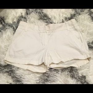 J. Crew White Cotton Chino Shorts